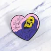 Live Laugh Miłość Emalia Szpilki Kształt Serca Szkielet Odznaka Broszka Pin Lapel Pin Do Denim Jeans Koszula Torba Gothic Biżuteria Prezent dla przyjaciela