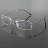 Vazrobe (3G) 티타늄 무선 안경 프레임 남성 여성 광학 클리어 렌즈 남자 처방전 안경 안경 울트라 라이트 남성