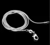 Silver 2MM Snake Chain Necklaces Jewelry High Quality 925 Silver Smooth Snake Chain 16Inch -- 24inch Mix Size