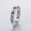 Anillos simples de la banda hueca 316L anillo de motociclistas de acero inoxidable para mujeres joyas de lujo joyas de lujo anillo anillos con box5357545