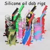 Hookahs Silicone Barrel Rigs Mini Silicon Rig Dab Bongs Water pipe Oil Drum Bong with glass bowls quartz banger free DHL