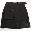 Heyoungirl Haruku Cargo Womens Sexy High Waist Mini Skirt Summer Casual A-line Short Skirts Split Pockets Fashion