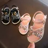 POSH DREAM New Sequined Baby Girl Princess Sandals 0 - 3 Years Old Soft-soled Summer Sequined Children Toddler Baby Sandals