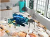 Sea world dolphins pvc vinyl flooring Painting PVC wallpaper