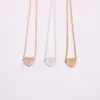 18K goud verzilverde hanger ketting Platte bodem solide liefdesketting het beste cadeau voor vrouwen