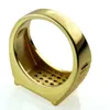 Rozmiar 8-15 Jewellry Man's Sapphire 18k Yellow Gold Heped Ring R194