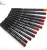 12 Kleuren/Set Lip Liner Potlood Stijlvolle Zwarte Kleur Sexy Matte Stick Waterdicht Blijvende Schoonheid Make-up Cosmetische