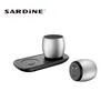 TWS Aluminium Bluetooth-högtalare Sardine F1 Subwoofer Metal Column Bass Speaker Dock Laddning för iPhone Handsfree Mic Portable högtalare