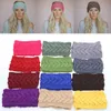 1 PC Kobiety Akcesoria do włosów Soft Crochet Pałąk Knit Kwiat Hairband Do Ear Ciepszy Zimowy Headwrap Earmuffs Moda