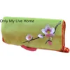 Folding Suede Leather Jewelry Travel Roll Bag High Quality Embroidered flower Chinese knot Storage Pouch Portable Women Makeup Bag