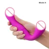 ORGART New 30 Modes Vibrating Strapless Strapon Dildo, Rechargeable Lesbian Strap On Double Ended Penis, Sex Toys for Woman C18111201