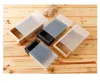 BlackBrown Kraft Paper Drawer Boxes with Frosted PVC Cover DIY Handmade Soap Craft Jewel Box Wedding Party Gift Packaging7469874