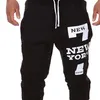 Новые мужские брюки 7 напечатанные Нью-Йорк Буква Печать Сферальные штаны Мужские Мужские Начальные Случайные Брюки Брюки Плюс Размер
