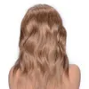 Wavy Brasileiro 13x4 Lace Front Wig 130% Densidade 8# Remy Human Hair Wigs pr￩ -arrancados para mulheres