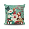 2018 New Christmas Lino Copricuscino Natale Pupazzo di neve Cartoon Puppy Dog Animal Holiday Federa Miglior regalo Xams per bambini Spedizione gratuita