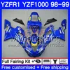 Кузов для YAMAHA YZF R 1 YZF 1000 YZF1000 Blue Go !!! сток YZFR1 98 99 Рамка 235HM.5 YZF-1000 YZF-R1 98 99 Кузов YZF R1 1998 1999 Обтекатель