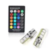 2 stuks RGB T10 W5W Led Auto Klaring Lights SMD RGB T10 LED 194 168 Lamp Afstandsbediening Breedte Interieur Verlichting bron T10 Auto Styling