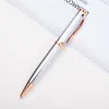 1PCS metal Ball-point signing Pen Rod Rotating Metal Ballpoint Advertising Pens Stationery For Office & School Supplies