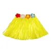 40 cm / 16 "Événement Fourniture de la fête des enfants Fleurs d'hibiscus élastiques fleuries Luau Hula jupes pour la danse Party Hawaiian The Halloween Decorations Favors Multi-Color