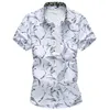 Nova marca de moda verão camisas casuais dos homens algodão respirável impressão negócios manga curta camisas homem plus size 7xl clot277h