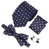 Luxury Mens Tie Designer Tie Gold Paisley Bowtie Silk vävd med näsduk manschetter bröllopsklänning mode LH712 D9888377305