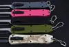 5 colors mini Keychain pocket knife aluminum autotf double action fishing self defence xmas gift knife