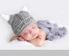 maglia Devil Vikings Cap Corno di bue Cappelli generali baby Christmas Ball Beanie Costume lana uncinetto di Natale cappello da pirata infantile foto prop