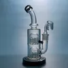 12 Arms Tree Perc Glass Bongs Hookahs Double Tree Percolator Water Pipe Bong Thick Base Dab Oil Rigs YQ01