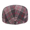 Fashion Unisex Plain Cotton Plaid Ivy Hat Adjustable Peaked Cap Men Women Newsboy Caps Flat Driving Cabbie Cap Berets261Y