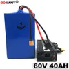 Batterie au Lithium 60 V 40AH pour vélo électrique et Scooter 16 S 60 V pour moteur Bafang BBSHD 1500 W 2000 W 3000 W + chargeur 5A