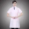 Manteau blanc à manches courtes médecin infirmière vêtements été uniforme de travail vêtements d'hôpital fendu uniforme medico usine vente directe