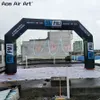 Aangepaste zwarte boog opblaasbare start finish Giant Sport Racing Arch Advertentie en promotionele boog te koop in Italië