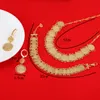 Zestaw biżuterii pozłacanej Etiopska biżuteria antyczne bransoletki monety kolczyki naszyjnik zestaw