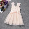 Nouveau bébé filles fête dentelle Tulle fleur robe fantaisie robe de demoiselle d'honneur robe d'été filles robe petite fille princesse Tutu robe 9853888