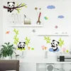 DIY Home Dekoracyjne Bamboo Panda Naklejki ścienne Winylowe Pokoje Dla Dzieci Wodoodporne Tapety Mural All-Match Style