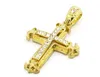Collier croix femmes hommes bijoux joyeria Jésus croix de la chaîne de pendentif côte aiguë collier hip hop chain 6066634