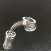 100% true 4mm 석영 네일 액세서리 Domeless 버킷 banger 석영 네일 14mm 남성 조인트 45 90도 수도관