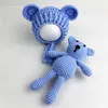 Cute Baby Bear Cap + Zabawki Noworodka Berbeć Maluch Niemowlę Niedźwiedź Kapelusze Dla Prop Prop Photography Baby Bear Dzianiny Czapki