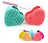 8 kolory moda szczotka do czyszczenia jaja kształt serca makijaż mycia szczotka pad silikonowy rękawiczka scrubber fundament kosmetyczny proszek czyste narzędzia