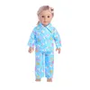 Veel stijlen aardbei pyjama voor 18 inch Amerikaanse meisje pop voor baby cadeau, 43cm baby geboren zap, pop accessoires