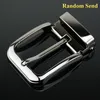 Men's Belt Accessories Business Alloy Perforated Leather Needle Belt Buckle Square Pin Buckle (Random Send)