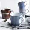 Zen Spirit Ceramic Coffee Mug Vintage Handmade Tea Cup Cup Cup Parcelain Mister Mater مع مقبض هدايا Housewarming الآسيوية
