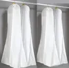 Nya stora 180 cm bröllopsklänningar klänningspåsar av hög kvalitet vit dammväska lång plagg täcker förvaring damm täcker 6172815