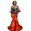 Femmes vêtements africains femmes robe ensemble 2 pièces hauts et longues jupes africaines robe Maxi robe de Club Dashiki imprimer robes WY1178