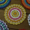 Mandil Doilies colorido de 10 piezas, tapetes de ganchillo teñidos a mano, pequeños posavasos redondos de artesanía, tapetes de 6-6.5 pulgadas