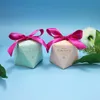 Nouvelle boîte à bonbons en papier rose saint valentin faveurs de mariage fournitures de fête bébé douche papier coffrets cadeaux avec ruban