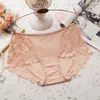 Bud silk popular Women's Panties Lace Gauze Ventilation Underpants Hollow Out Sexy intimates Taste Enlarge Coon Briefs