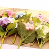 18cm Artificial Hydrangea Silk Flowers Home Garden Decor Party Fake Flower 45cm Length Wedding Decorations New Multi Colors