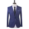 Męskie garnitury Blazers Mężczyźni Slim Fit Business Leisure One Button Formal Dwuczęściowy garnitur na wesele pana młodego