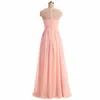 Women BRIDESMAID DRESS 2021 Light Pink ALine Lace Illusion Neckline Sleeveless Long Maid Honor Special Occasion Dresses For Weddi2516869